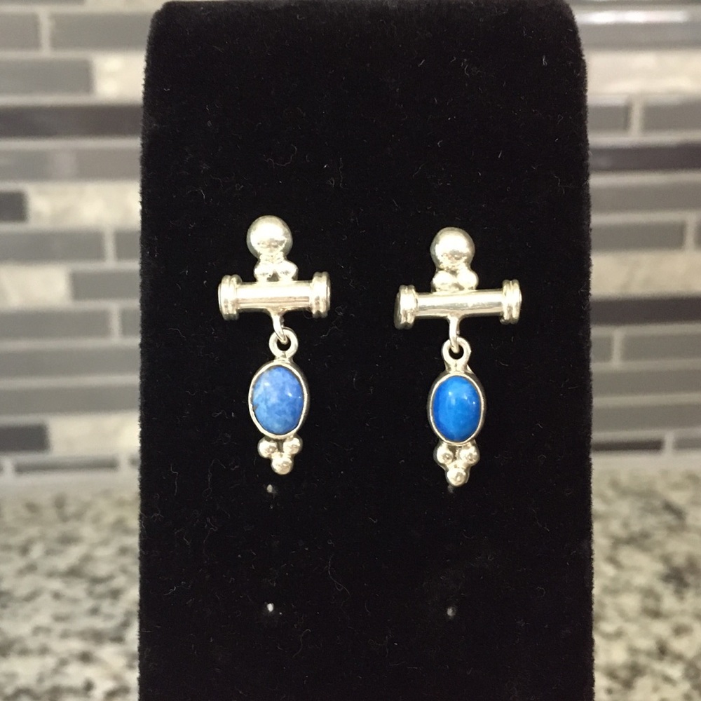 Silver & Blue Earrings
